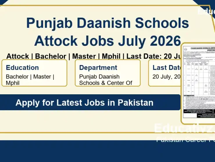 Punjab Daanish Schools Attock Jobs July 2026 featured image