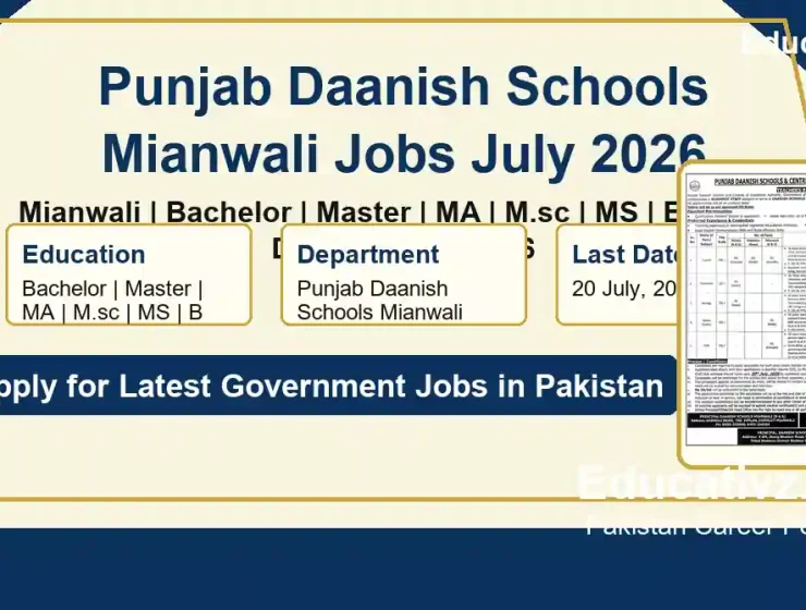 Punjab Daanish Schools Mianwali Jobs July 2026 Featured Image