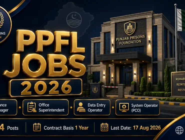 Punjab Prisons Foundation Lahore Jobs 2026 — Finance Manager Office Superintendent Data Entry Operator System Operator PCO