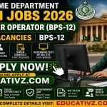 Sindh Home Department Computer Operator Jobs July 2026 BPS-12 apply online through Sindh Job Portal