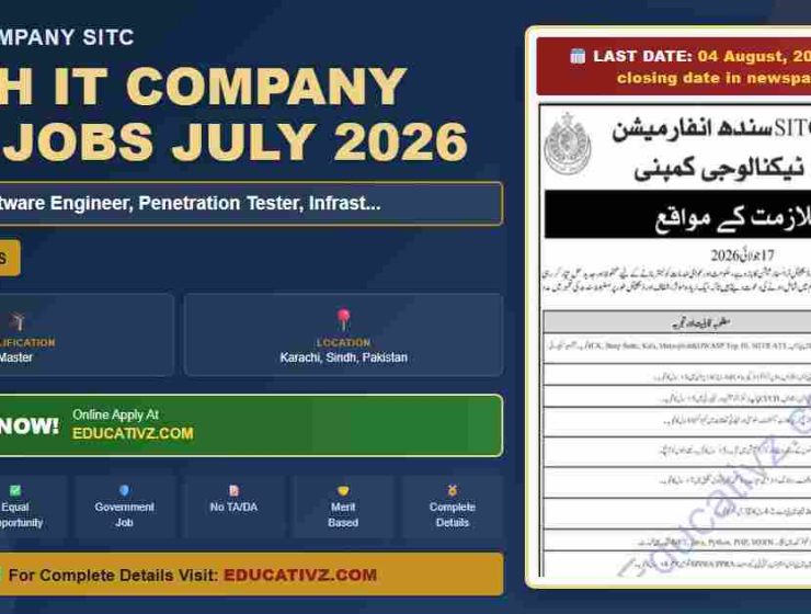 Sindh IT Company SITC Penetration Tester Job July 2026 - Sindh IT Company SITC Jobs featured image by Educativz