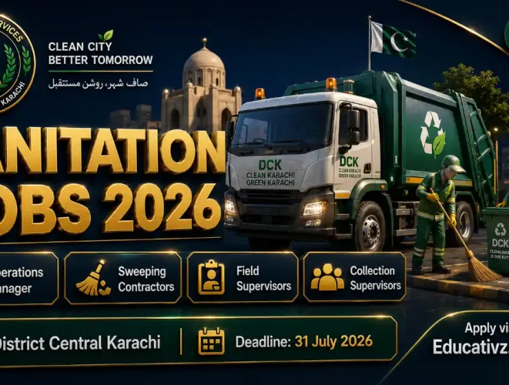 Solid Waste Management Services Jobs 2026 — Karachi Operations Manager Manual Sweeping Contractors Field Supervisors Door-to-Door Collection Supervisors