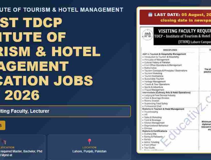 tdcp institute of tourism and hotel management jobs featured banner july 2026 - tdcp