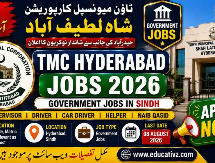 TMC Hyderabad Jobs 2026 Town Municipal Corporation Shah Latifabad Latest Sindh Government Jobs