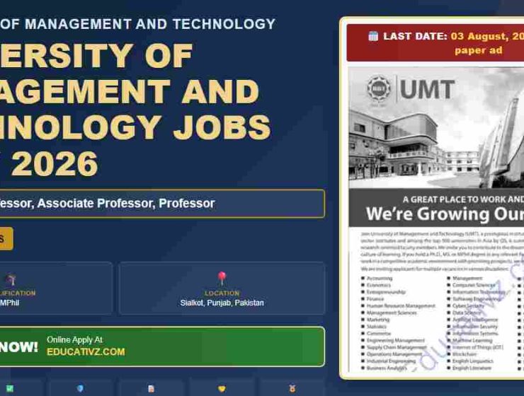 University of Management and Technology jobs featured July 2026 - University of Management and Technology