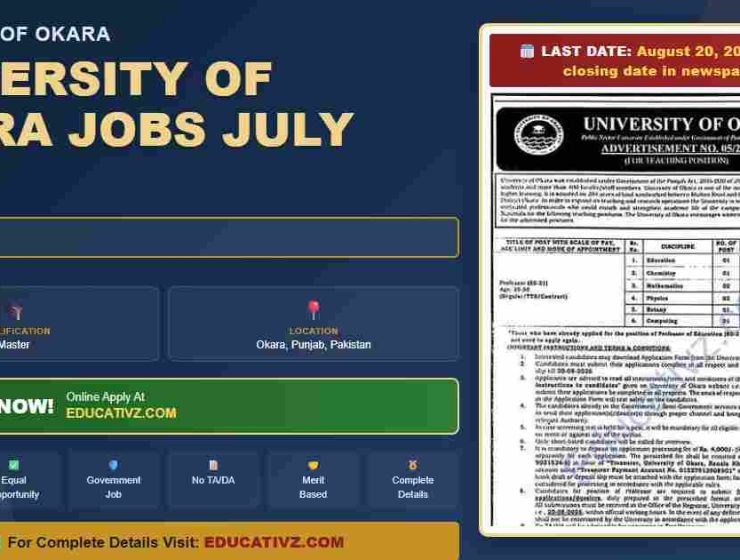 university-of-okara-jobs-july-2026-professor-advertisement
