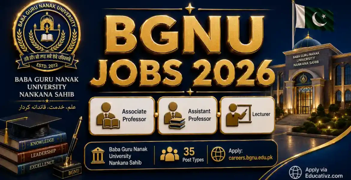 Baba Guru Nanak University Nankana Sahib Jobs August 2026 — Associate Professor Assistant Professor Lecturer