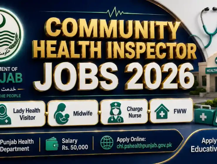 Community Health Inspector Jobs August 2026 Punjab Health Department
