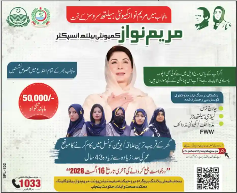 Community Health Inspector Jobs Advertisement Jang Multan 2 August 2026