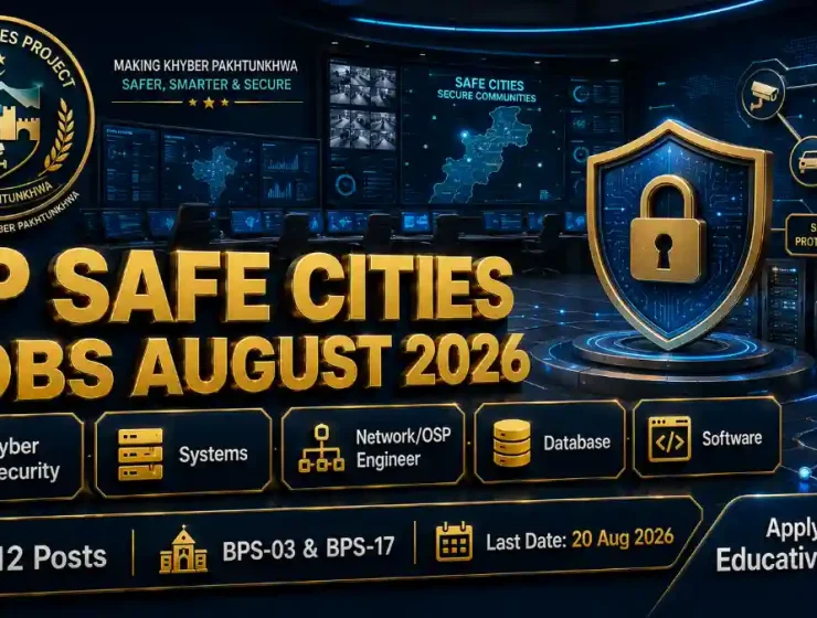 KP Safe Cities Project Jobs August 2026 — Assistant Director Cyber Security Systems Network OSP Engineer Database Software Sweeper