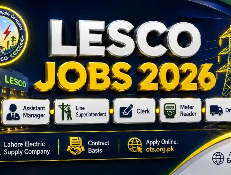 LESCO Jobs August 2026 Lahore Electric Supply Company Contract Basis