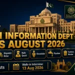 Government of Sindh Information Department Jobs August 2026 — Driver Dispatch Rider Naib Qasid Chowkidar Plumber Sanitary Worker
