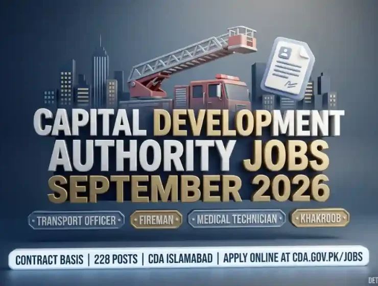 CDA Islamabad Jobs September 2026 — Transport Officer, Fireman, Medical Technician, Draftsman and Khakroob Vacancies