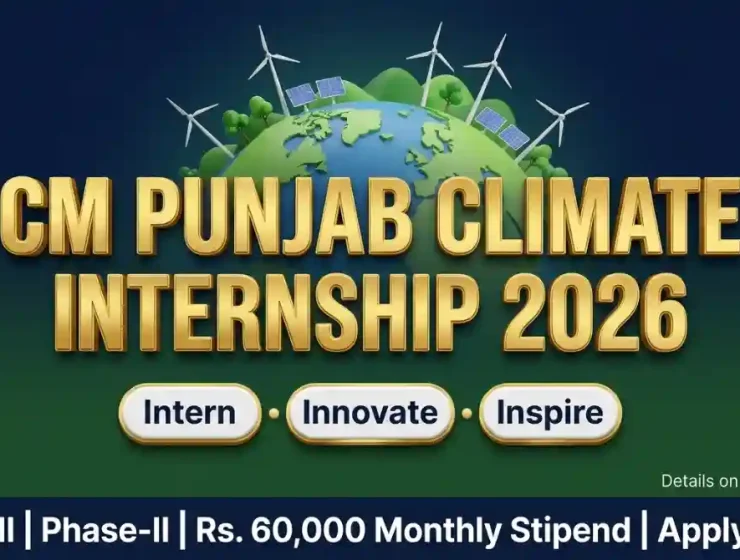 CM Punjab Climate Leadership Internship Program 2026 Batch-III — EPCCD Rs. 60,000 Stipend