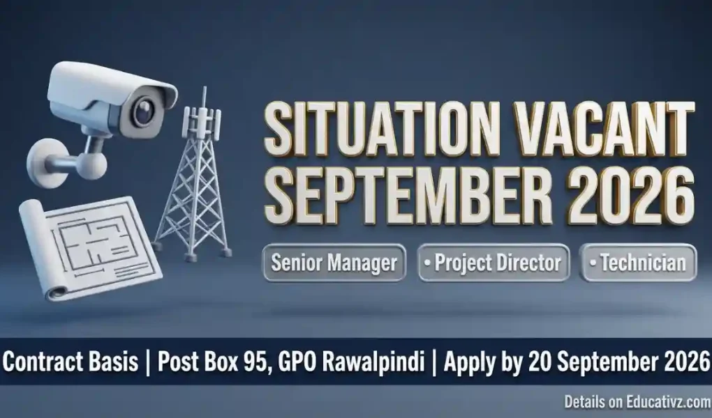 Government Organization Jobs September 2026 — Senior Manager, Project Director, Manager and Technician Vacancies