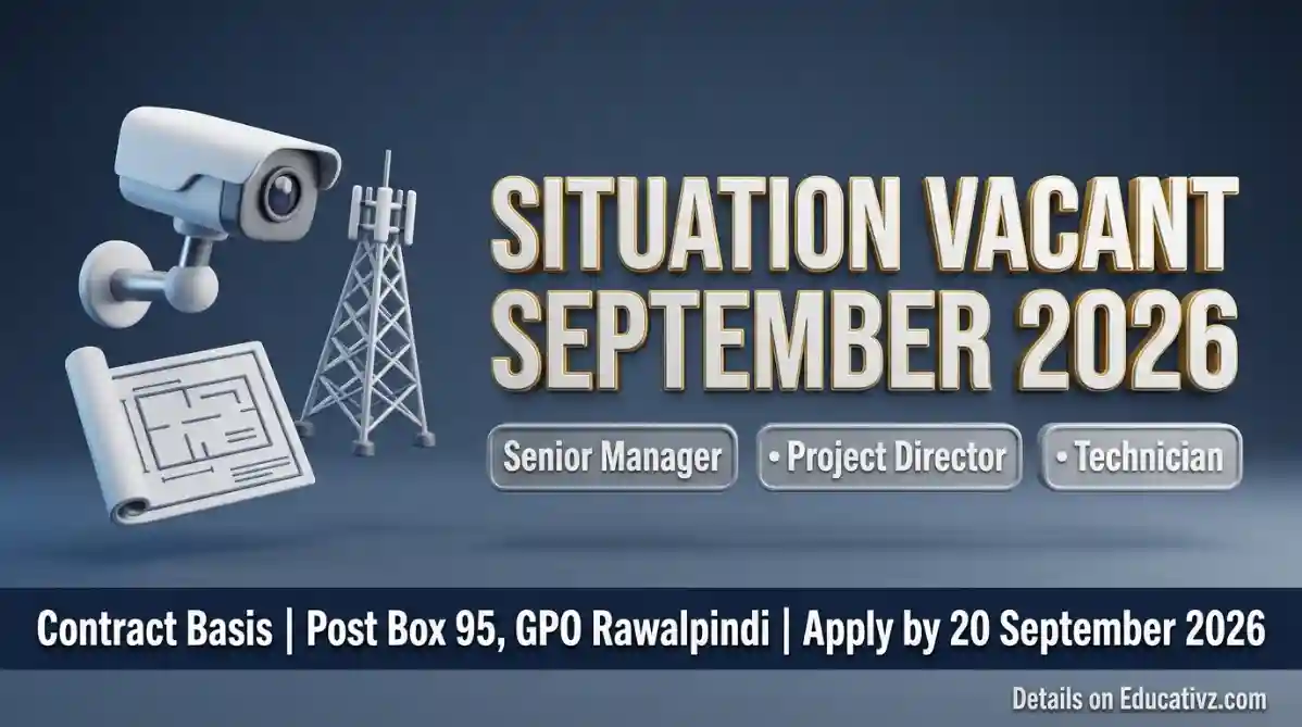 Government Organization Jobs September 2026 — Senior Manager, Project Director, Manager and Technician Vacancies