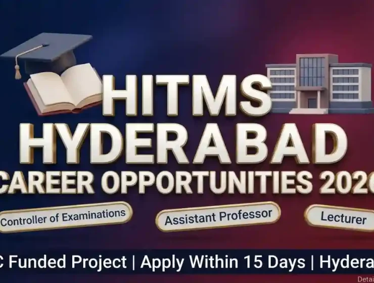 HITMS Hyderabad Jobs 2026 — Career Opportunities Under HEC Funded Project