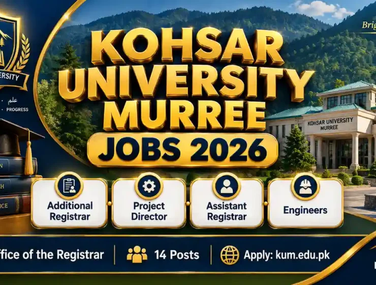 Kohsar University Murree Jobs September 2026 — Office of the Registrar Additional Registrar Project Director Assistant Registrar