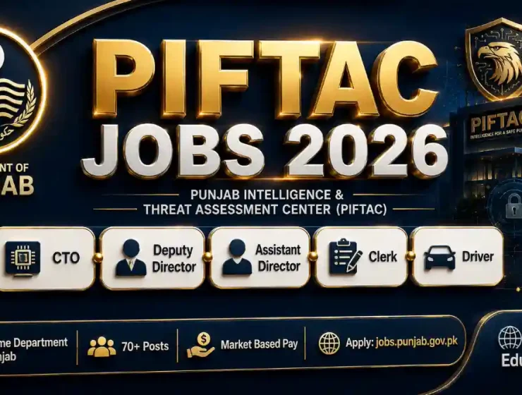 PIFTAC Home Department Punjab Jobs September 2026 — Provincial Intelligence Fusion Threat Assessment Center CTO Deputy Director Assistant Director