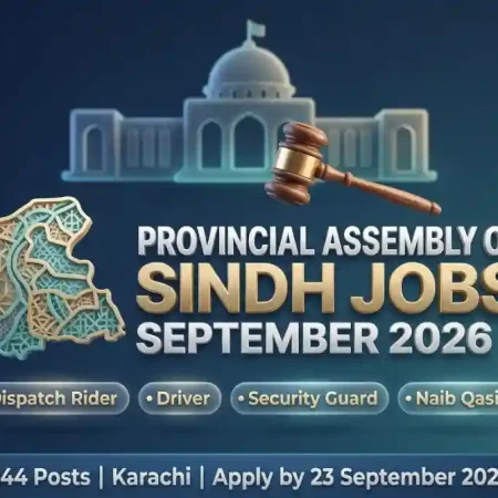 Provincial Assembly of Sindh Jobs September 2026 — Dispatch Rider, Driver, Security Guard and More Vacancies