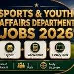 Sports Youth Affairs Department Jobs September 2026 — Directorate of Sports Karachi Typist Accountant Library Clerk