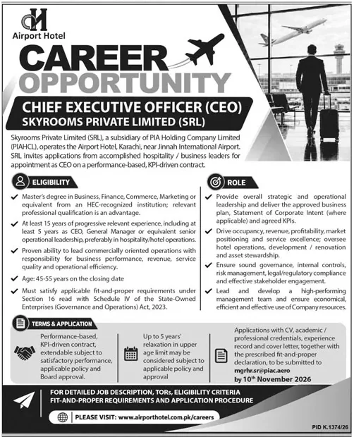 skyrooms airport hotel ceo jang karachi