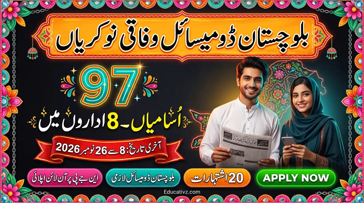Balochistan domicile federal jobs November 2026: 97 vacancies on NJP