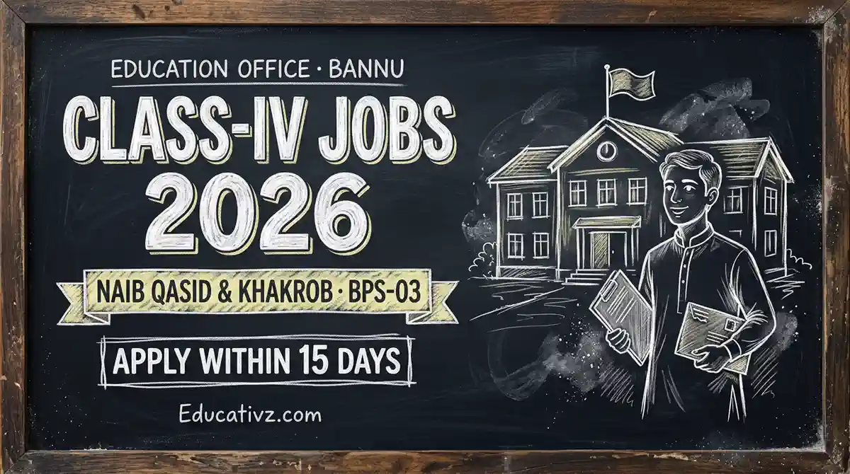 DEO Male Bannu jobs 2026, Naib Qasid and Khakrob BPS-03 | Educativz