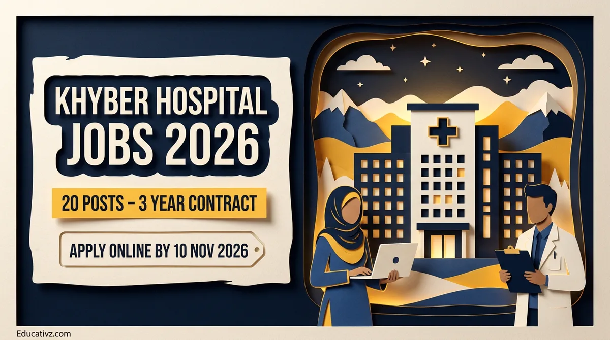 Khyber Teaching Hospital Peshawar jobs 2026, 20 posts on 3-year contract, apply on ETEA by 10 November 2026 | Educativz