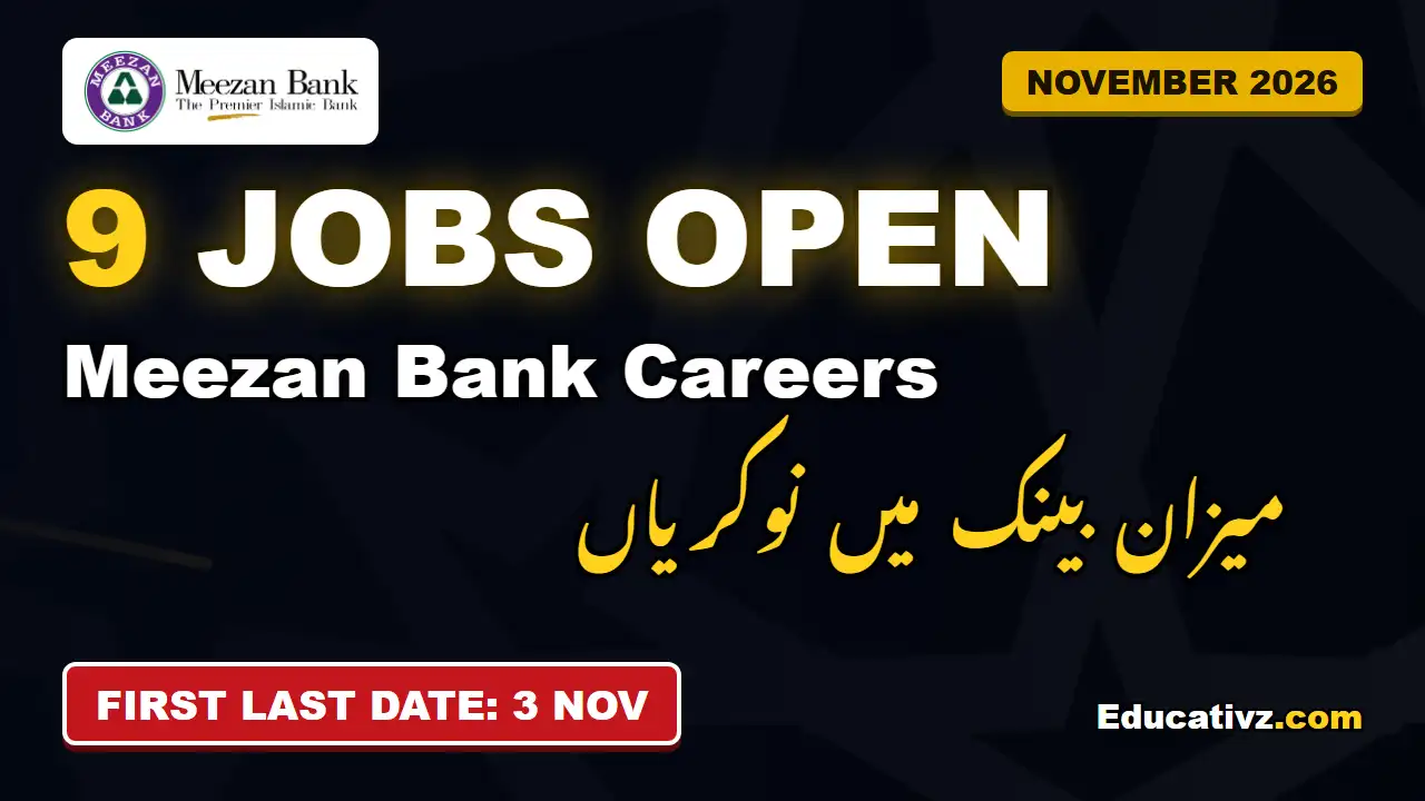 Meezan Bank jobs November 2026 nine openings careers portal