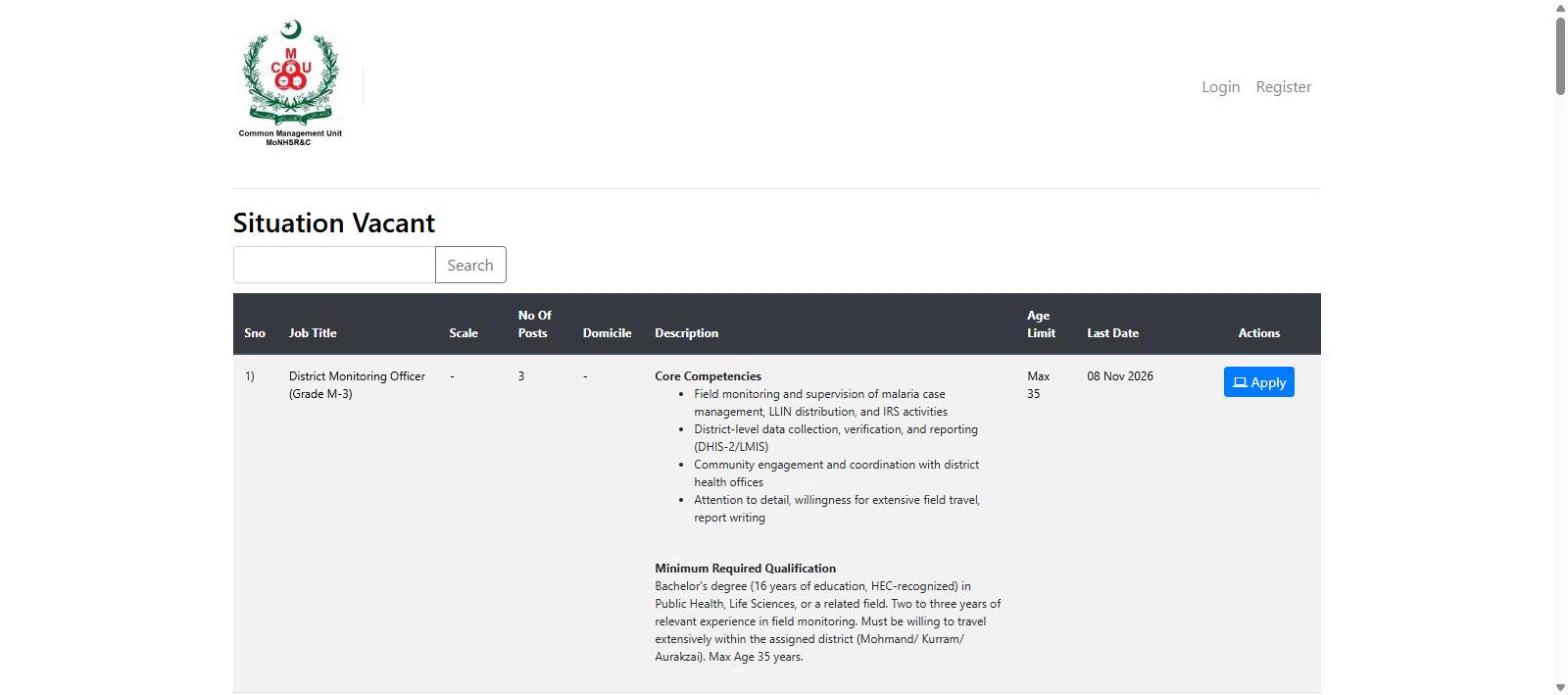 NTP careers portal careers.ntp.gov.pk Situation Vacant page 25 October 2026