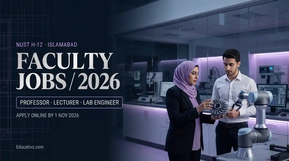 NUST Faculty Jobs 2026: Professor, Associate & Assistant Professor, Lecturer, Lab Engineer (Apply by 1 Nov) | Educativz