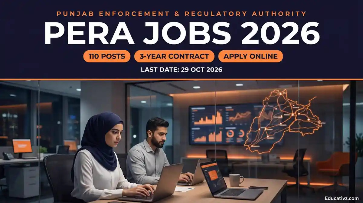 PERA Jobs 2026: 110 Posts in Punjab Enforcement & Regulatory Authority (Apply Online by 29 Oct) | Educativz