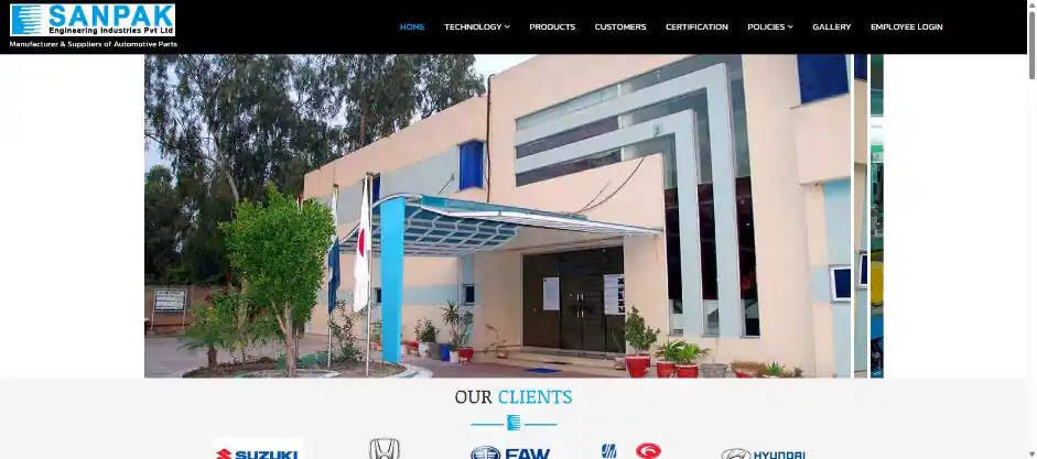 Sanpak Engineering Industries official website home page 25 October 2026