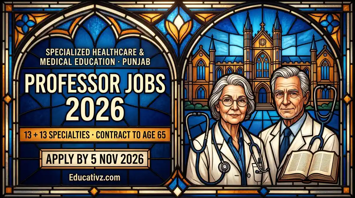SHC&ME Punjab professor and associate professor jobs 2026, apply by 5 November | Educativz
