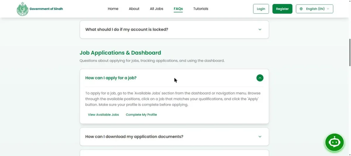 Sindh Job Portal FAQ: how can I apply for a job