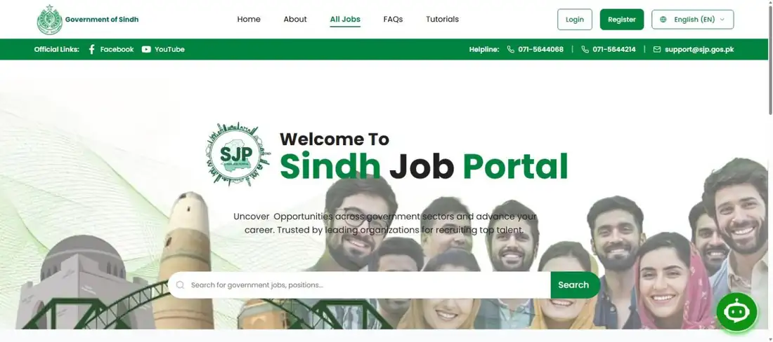 Sindh Job Portal sjp.gos.pk all jobs page