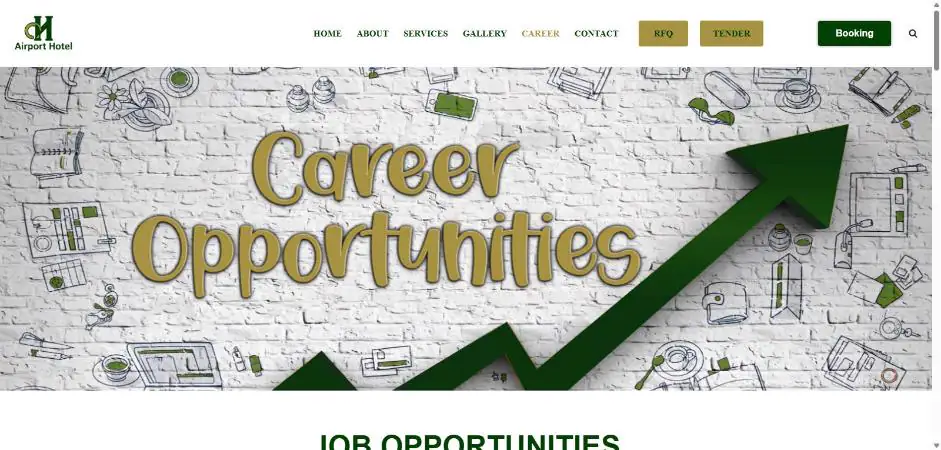 Airport Hotel Karachi career page opportunities screenshot 24 October 2026